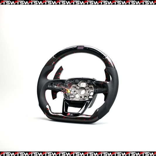 LED Shifter Indicator Display Carbon Fibre (Flake Style) Steering Wheel For Audi RS3 2023+