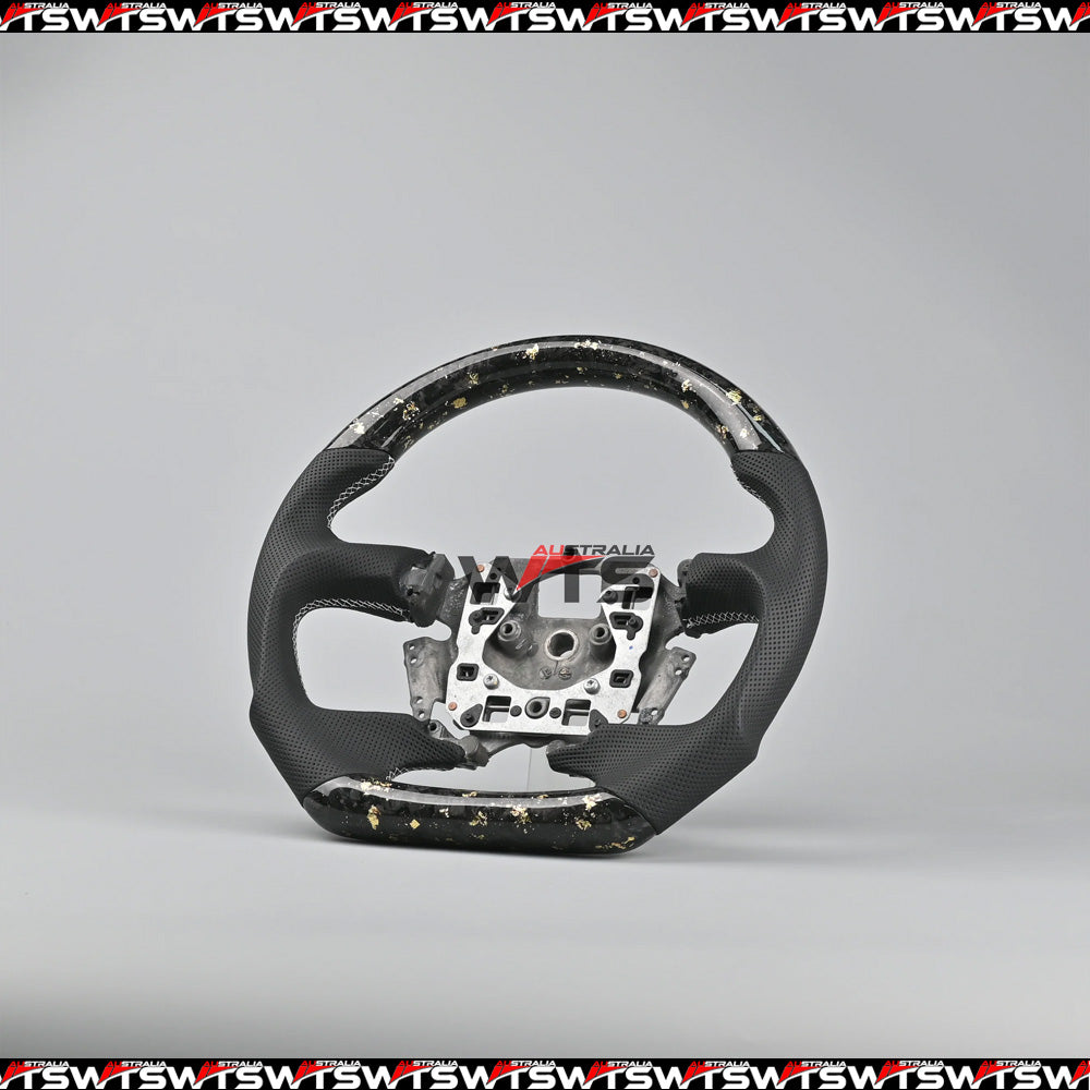 Flake Style Forged Carbon Steering Wheel Suitable For Ford Falcon FG- FGX G6E XR6 XR8 XR50 XR6 TURBO (08-16) (Perforated Leather)