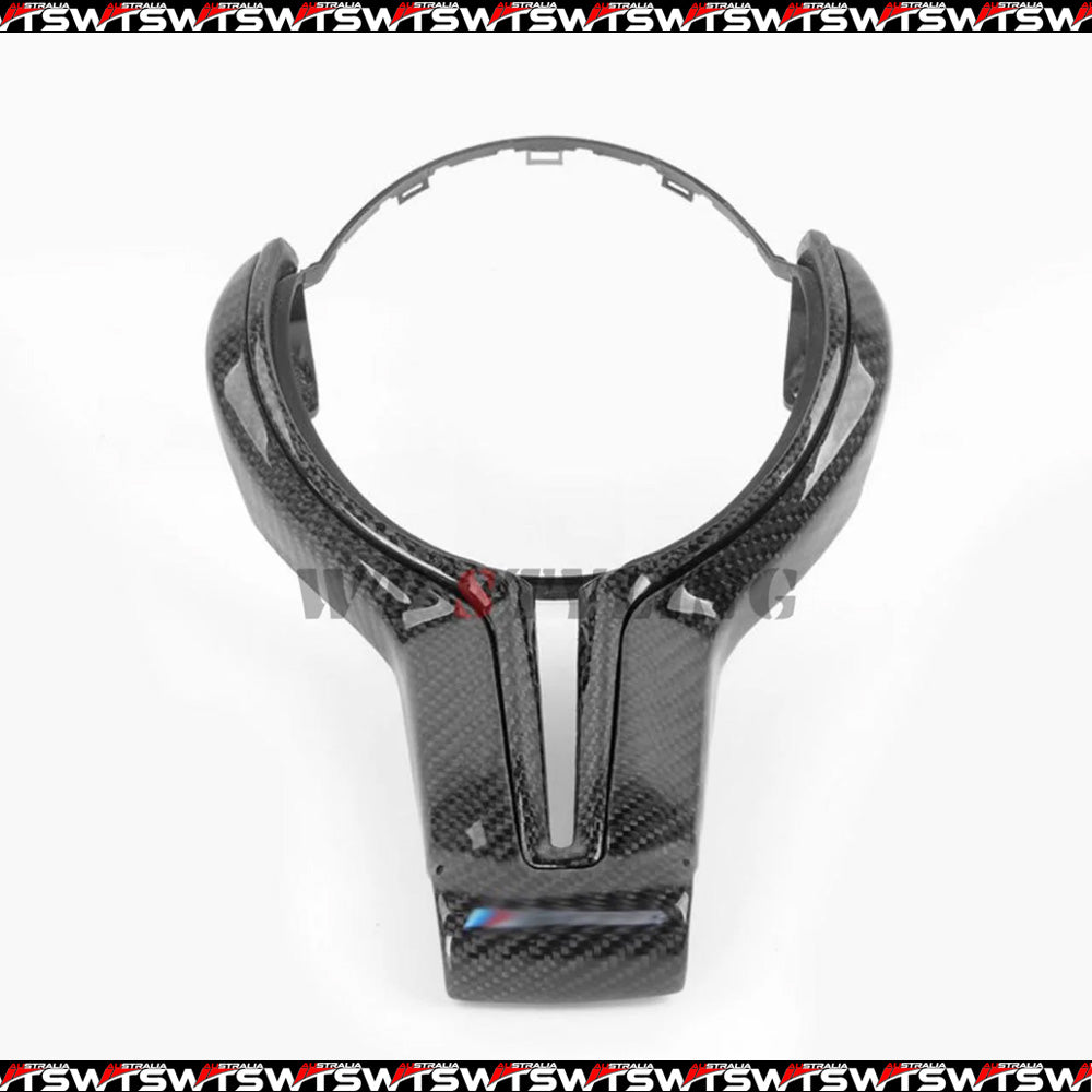 Carbon Fibre Steering Wheel Trim Cover For BMW M2 F87 M3 F80 M4 F82 M5 F10 M6 F06 F12 F13