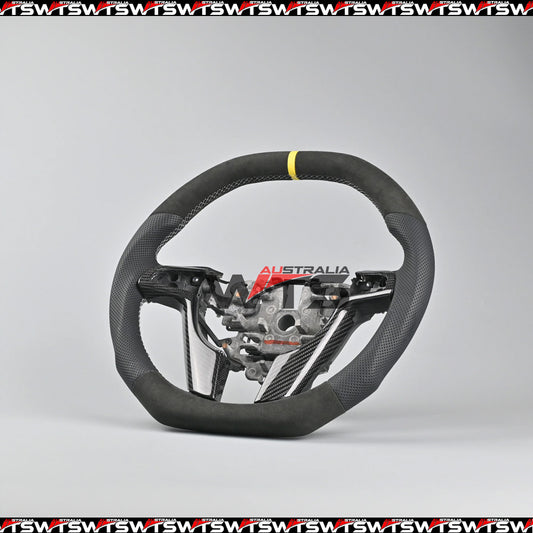 Flat Top & Bottom Perforated Leather + Alcantara Steering Wheel | Fits Holden VE / HSV VE