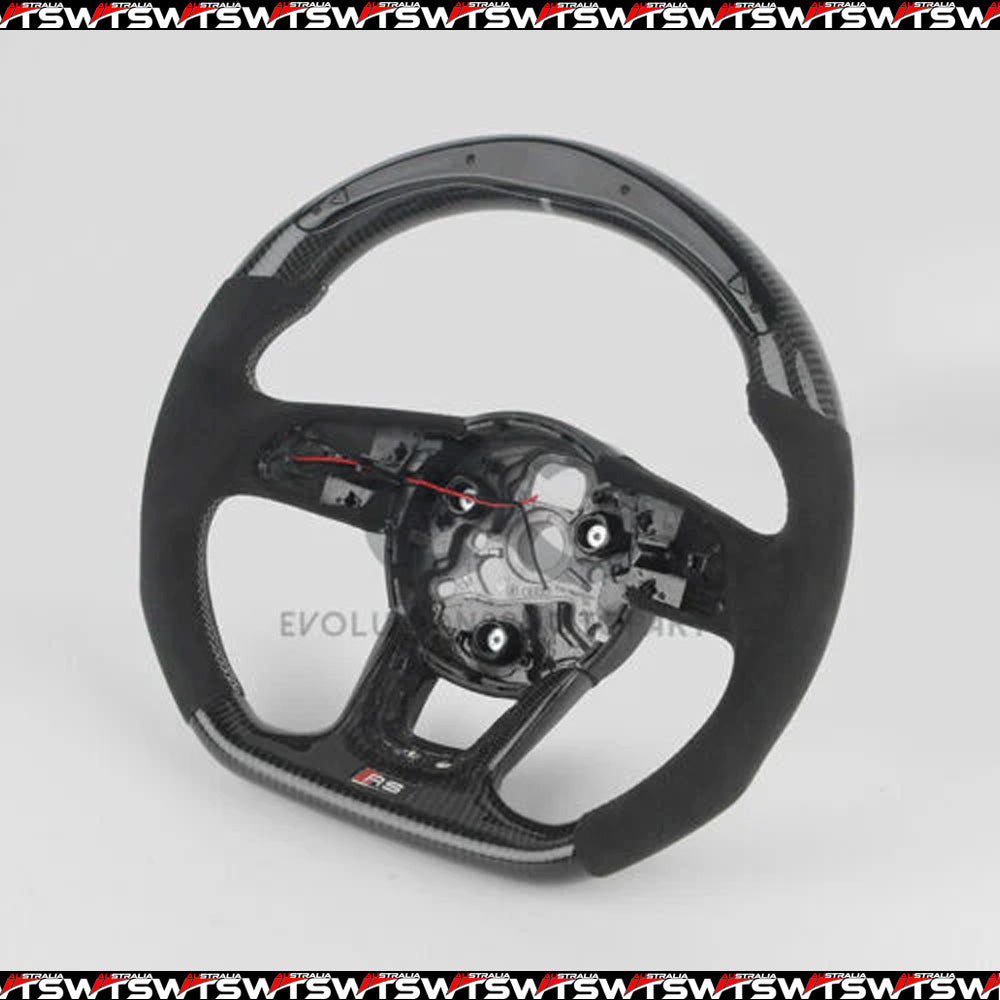 LED Shifter Indicator Carbon Fibre Steering Wheel for Audi S3 RS3 8V Facelift