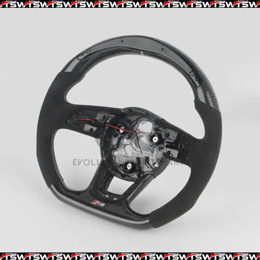LED Shifter Indicator Carbon Fibre Steering Wheel for Audi S3 RS3 8V Facelift