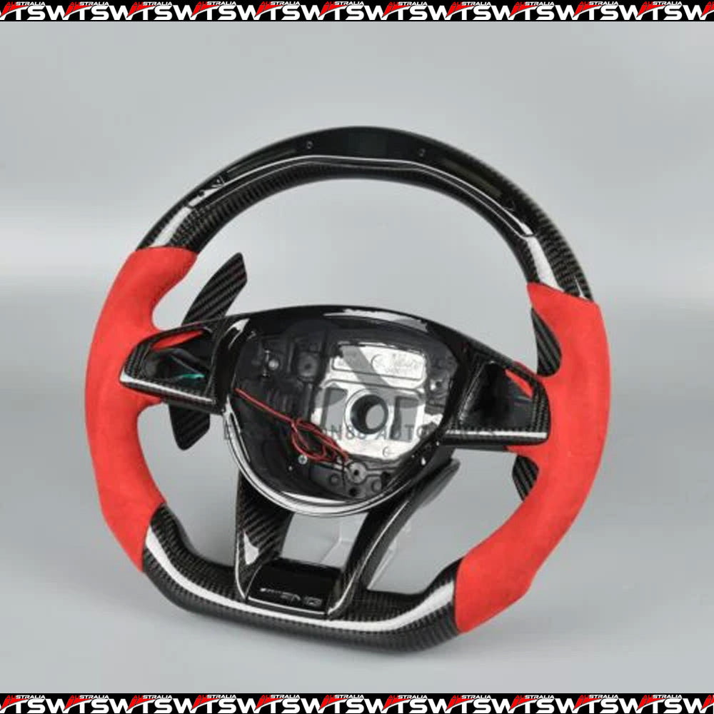 LED Carbon Fibre Steering Wheel Suitable For Mercedes-Benz W205 W176 A45 C63s