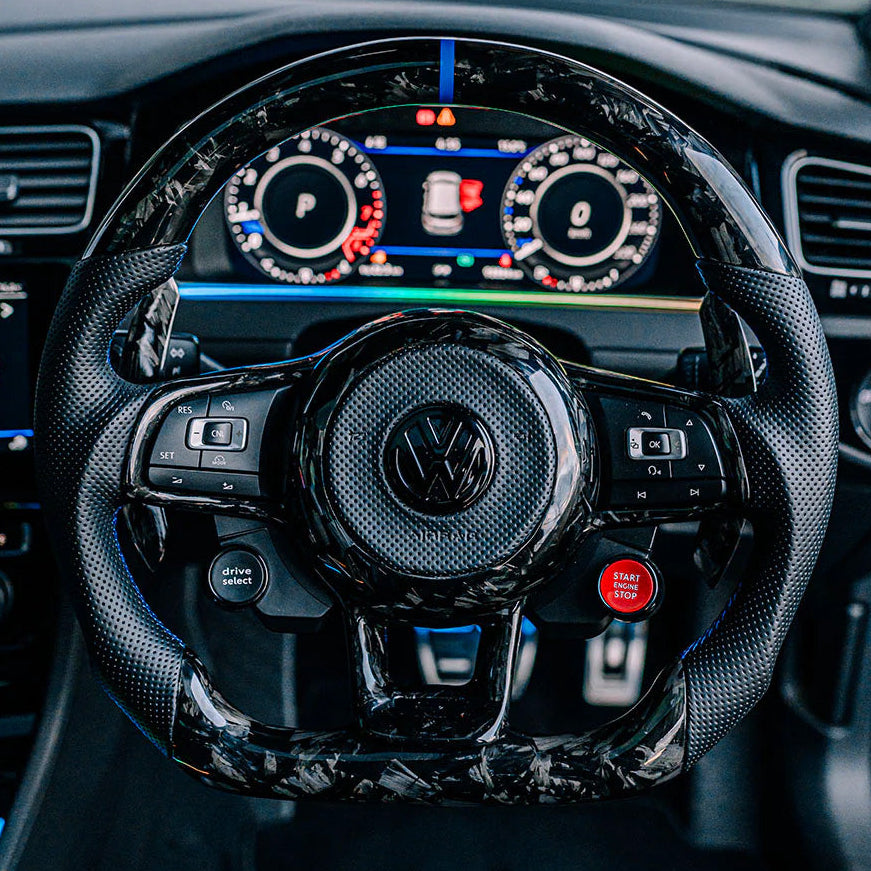 Forged Carbon Fibre Steering Wheel Suitable For Volkswagen Golf R GTI MK7 7.5