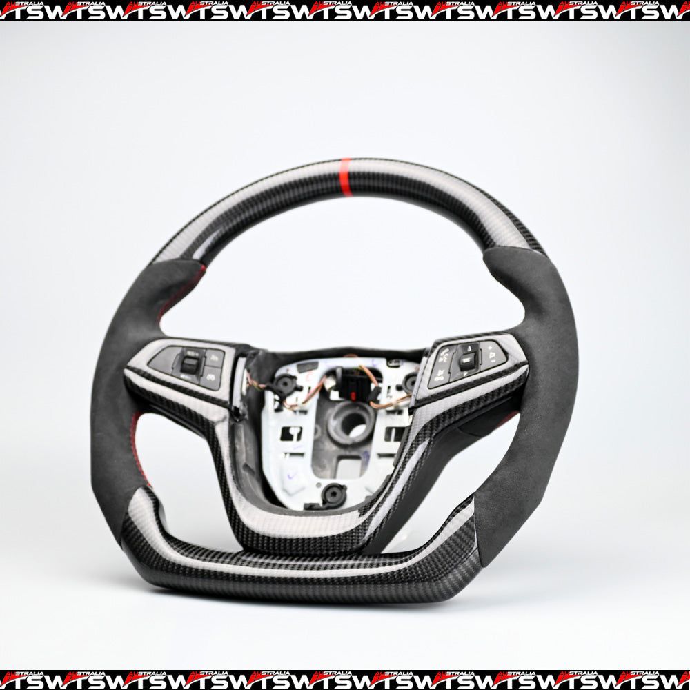 Carbon Fibre Steering Wheel – Flat Bottom | Holden VF, HSV VF, Chevy SS (2013–2017)