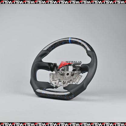 Flake Style Forged Carbon Steering Wheel Suitable For Ford Falcon FG- FGX G6E XR6 XR8 XR50 XR6 TURBO (08-16) (Smooth Leather)