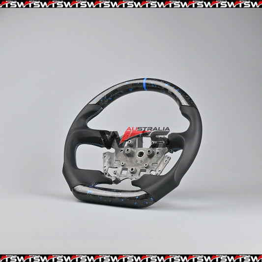 Flake Style Forged Carbon Steering Wheel Suitable For Ford Falcon FG- FGX G6E XR6 XR8 XR50 XR6 TURBO (08-16) (Smooth Leather)