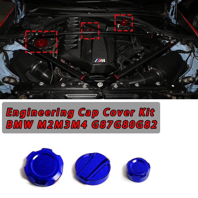 Cap Cover Kit Oil Cap Cover Coolant Cap Cover Heat Exchange Cap Cover For G8X M2 M3 M4