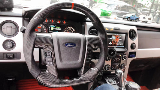 Carbon Fibre Steering Wheel Suitable For Ford F-150 2009-2014