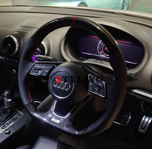 Carbon Fibre Steering Wheel Suitable For Audi RS3 RS4 RS5 S3 S4 S5