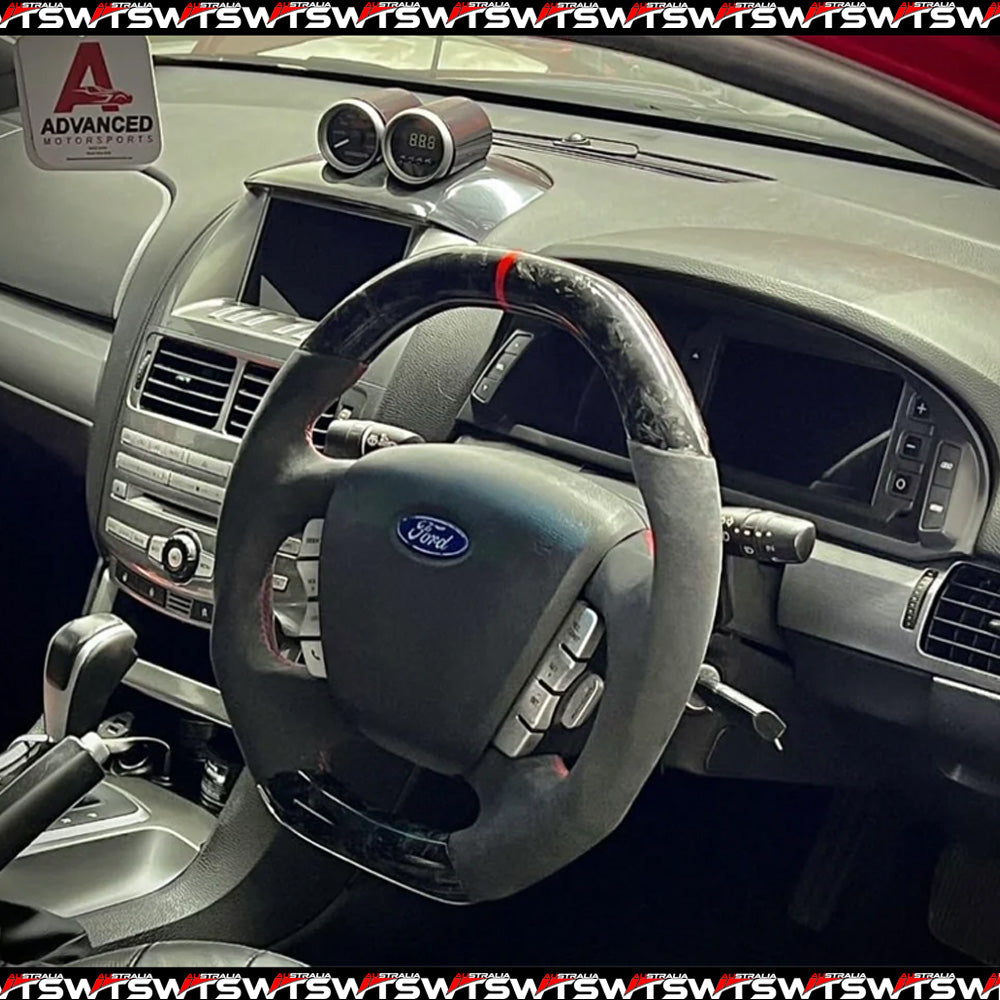 Forged Carbon Fibre Steering Wheel Suitable For Ford Falcon FG- FGX G6E XR6 XR8 XR50 XR6 TURBO (08-16)