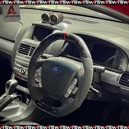 Forged Carbon Fibre Steering Wheel Suitable For Ford Falcon FG- FGX G6E XR6 XR8 XR50 XR6 TURBO (08-16)