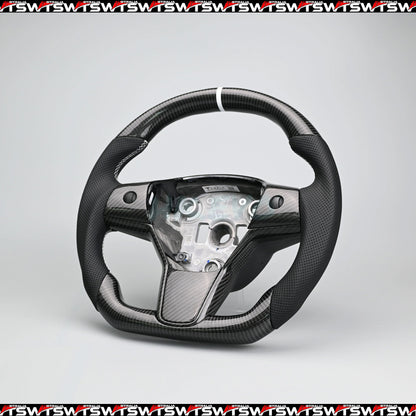 Carbon Fibre Steering Wheel Suitable For Tesla Model 3 Y