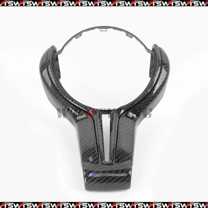 Carbon Fibre Steering Wheel Trim Cover For BMW M2 F87 M3 F80 M4 F82 M5 F10 M6 F06 F12 F13