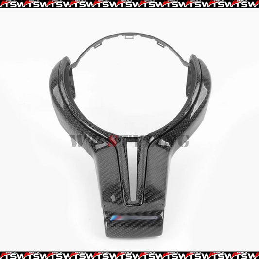 Carbon Fibre Steering Wheel Trim Cover For BMW M2 F87 M3 F80 M4 F82 M5 F10 M6 F06 F12 F13