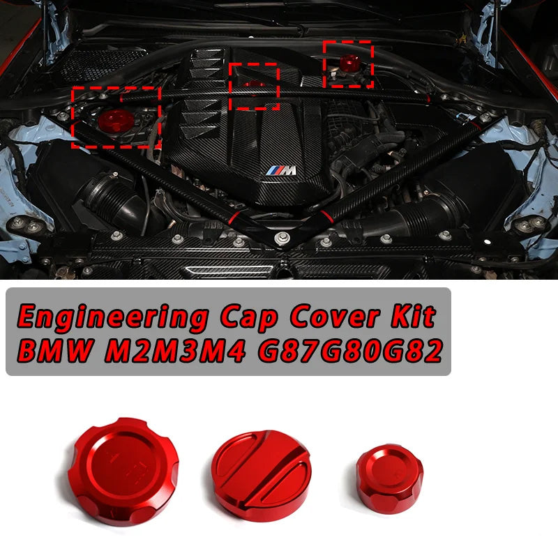 Cap Cover Kit Oil Cap Cover Coolant Cap Cover Heat Exchange Cap Cover For G8X M2 M3 M4