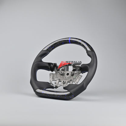 Flake Style Forged Carbon Steering Wheel Suitable For Ford Falcon FG- FGX G6E XR6 XR8 XR50 XR6 TURBO (08-16) (Smooth Leather)