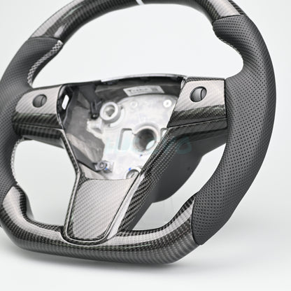 Carbon Fibre Steering Wheel Suitable For Tesla Model 3 Y