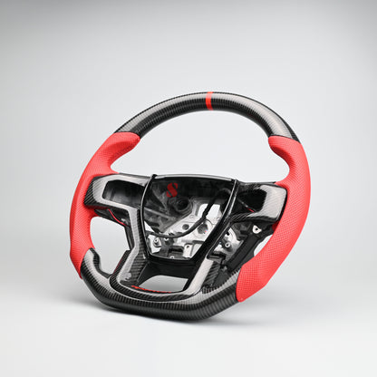 Carbon Fiber Steering Wheel Suitable For 15-20 Ford F150 Raptor with Heated (RED)