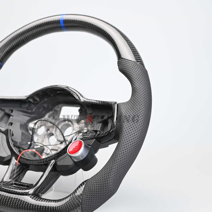 Carbon Fibre Steering Wheel (Start Stop Buttons )Suitable For VW Golf R GTI MK7 7.5