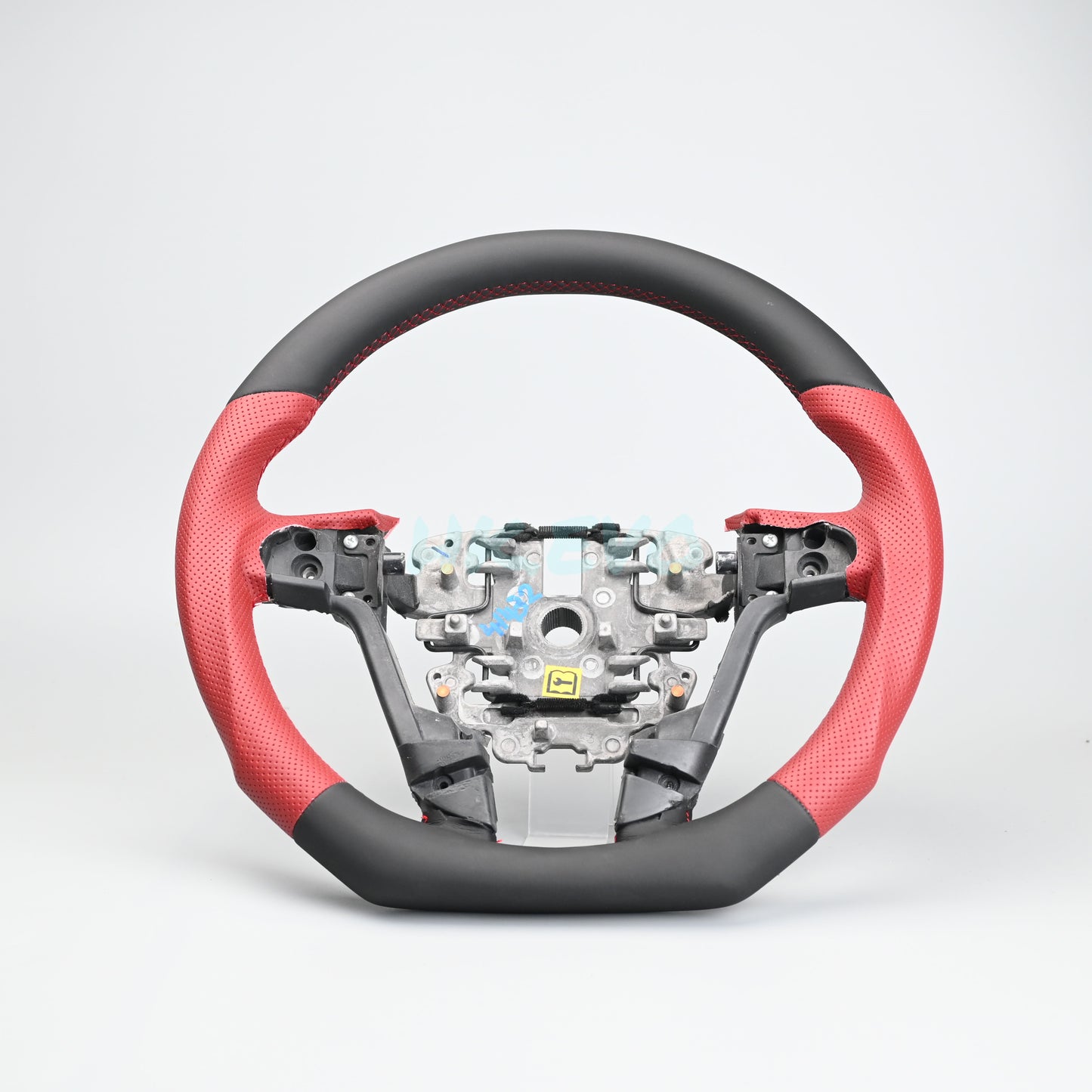 Red Perforated Leather Steering Wheel Suitable For Holden VE