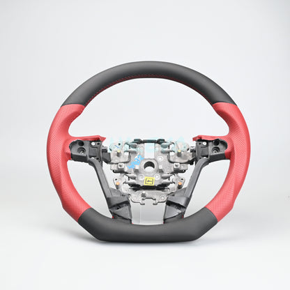 Red Perforated Leather Steering Wheel Suitable For Holden VE