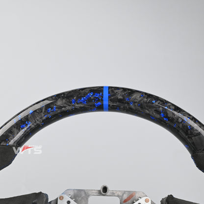 Flake Style Forged Carbon Steering Wheel (Flat Bottom) Suitable For Ford Falcon FG- FGX G6E XR6 XR8 XR50 XR6 TURBO (08-16)