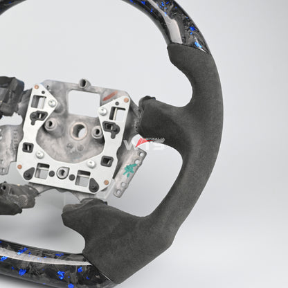 Flake Style Forged Carbon Steering Wheel (Flat Bottom) Suitable For Ford Falcon FG- FGX G6E XR6 XR8 XR50 XR6 TURBO (08-16)