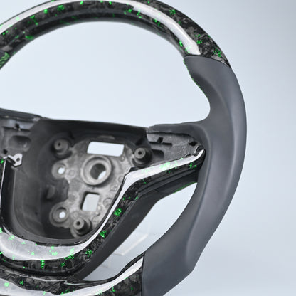 Flake Style Forged Carbon Fibre Steering Wheel For HSV VF Holden VF Chevy SS (Flat Bottom)