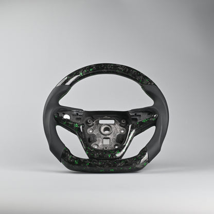Flake Style Forged Carbon Fibre Steering Wheel For HSV VF Holden VF Chevy SS (Flat Bottom)