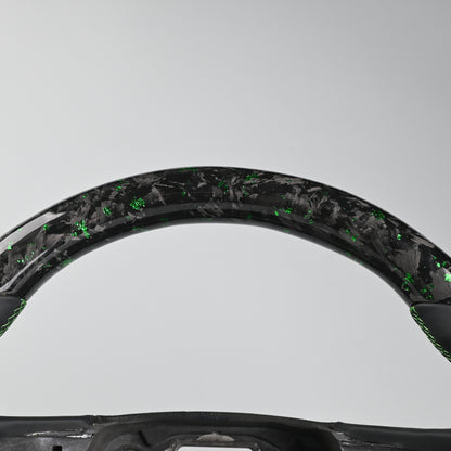 Flake Style Forged Carbon Fibre Steering Wheel For HSV VF Holden VF Chevy SS (Flat Bottom)