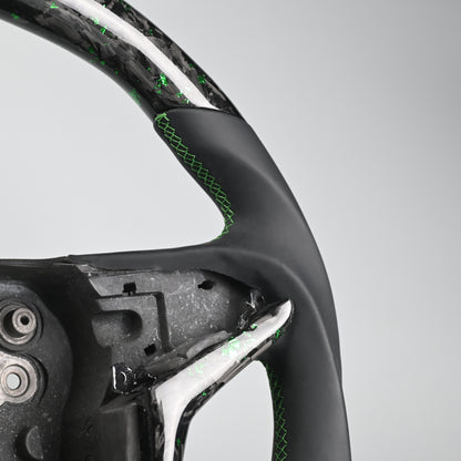 Flake Style Forged Carbon Fibre Steering Wheel For HSV VF Holden VF Chevy SS (Flat Bottom)
