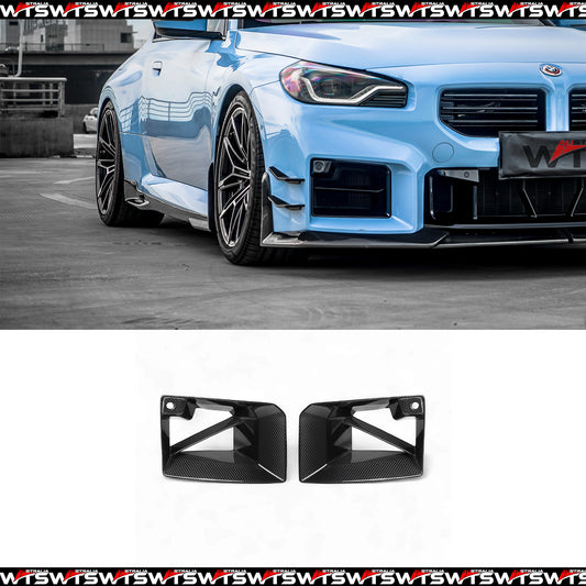 Dry Carbon Fibre Front Air Vents Bumper Splitters For BMW M2 G87
