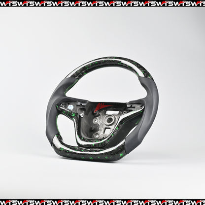 Flake Style Forged Carbon Fibre Steering Wheel For HSV VF Holden VF Chevy SS (Flat Bottom)