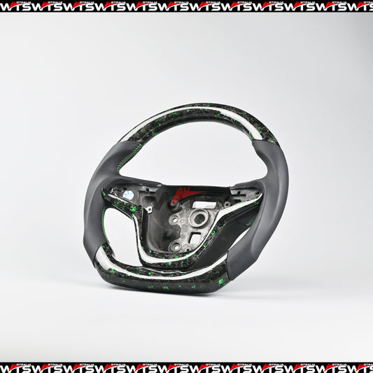 Flake Style Forged Carbon Fibre Steering Wheel For HSV VF Holden VF Chevy SS (Flat Bottom)