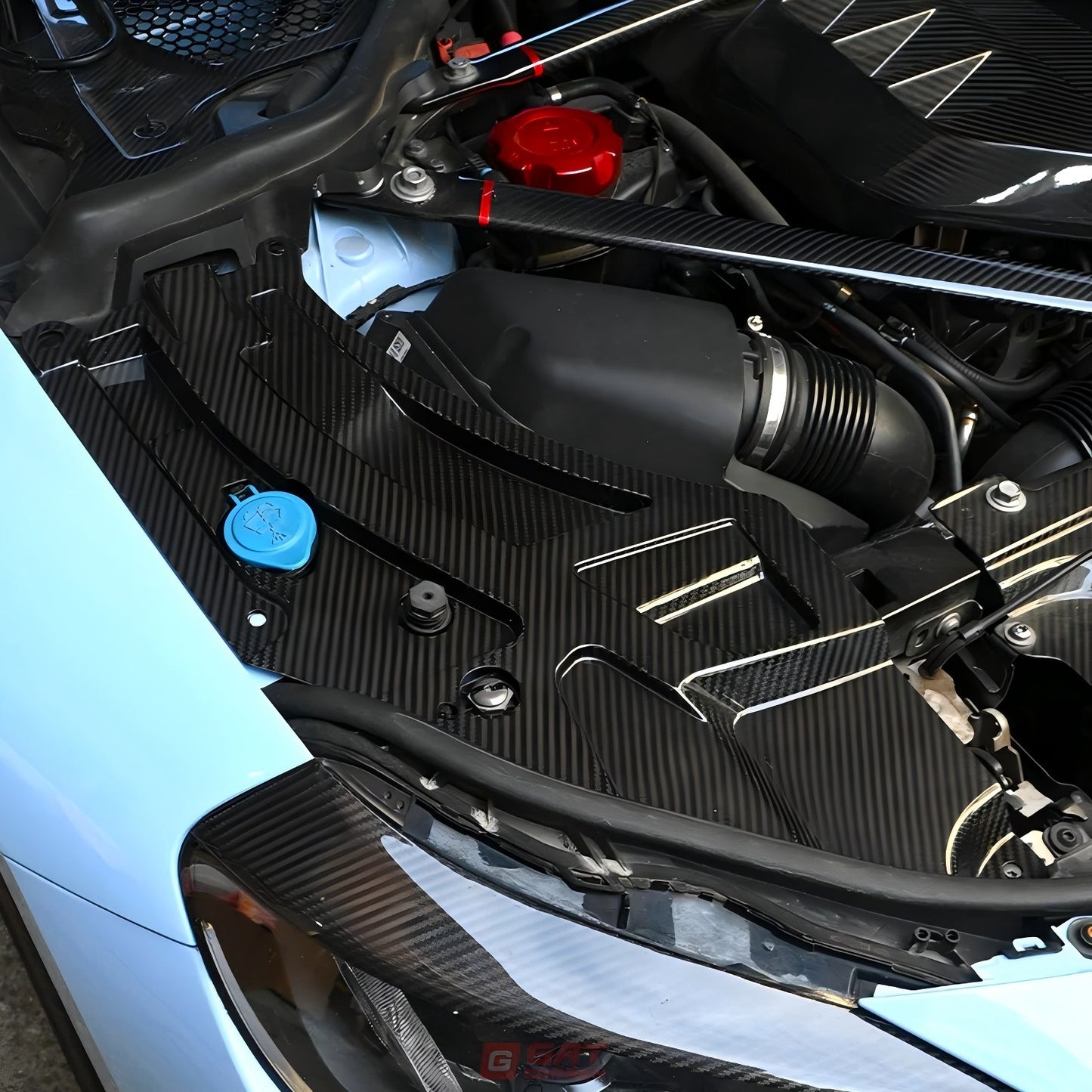 Dry Carbon Fiber Engine Bay Side Trim Set for BMW M2 G87 (2023–Present)