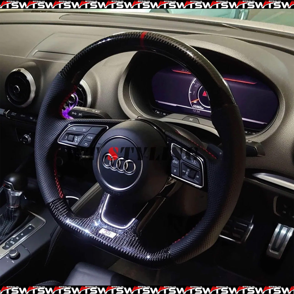 Carbon Fibre Steering Wheel Suitable For Audi RS3 RS4 RS5 S3 S4 S5