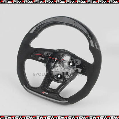 LED Shifter Indicator Carbon Fibre Steering Wheel for Audi S3 RS3 8V Facelift