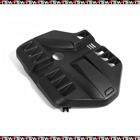 Dry Carbon Fiber EVE Style Engine Cover for BMW G87 M2 / G80 M3 / G81 M3 Touring / G82–G83 M4 (2021–Present)