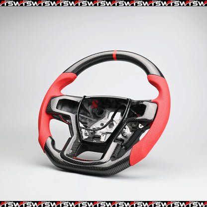 Carbon Fiber Steering Wheel Suitable For 15-20 Ford F150 Raptor with Heated (RED)
