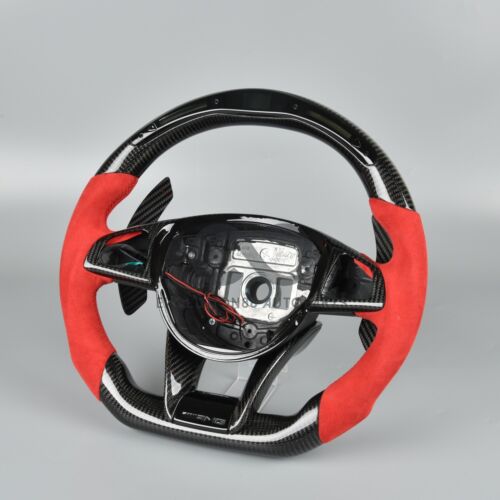 LED Carbon Fibre Steering Wheel Suitable For Mercedes-Benz W205 W176 A45 C63s