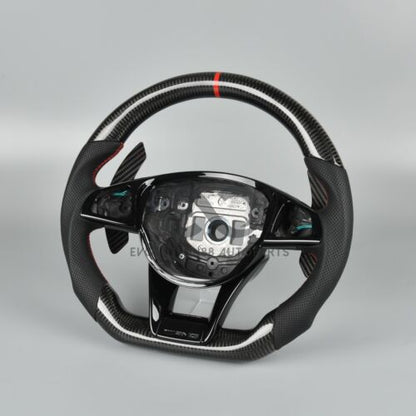 LED Carbon Fibre Steering Wheel Suitable For Mercedes-Benz W205 W176 A45 C63s